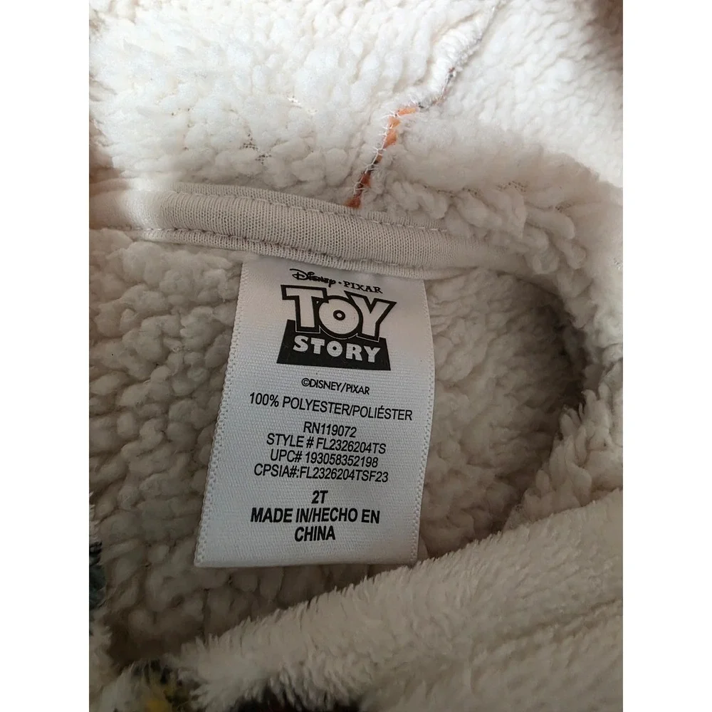 Kids Disney Pixar Toy Story Fleece Hoodie sweater‎ 2T Buzz Woody